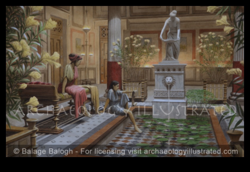 جماليات الأتريوم: الفنون الزخرفية في الساحات الرومانية