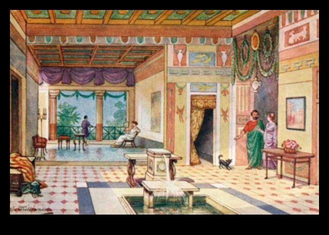 جماليات الأتريوم: الفنون الزخرفية في الساحات الرومانية